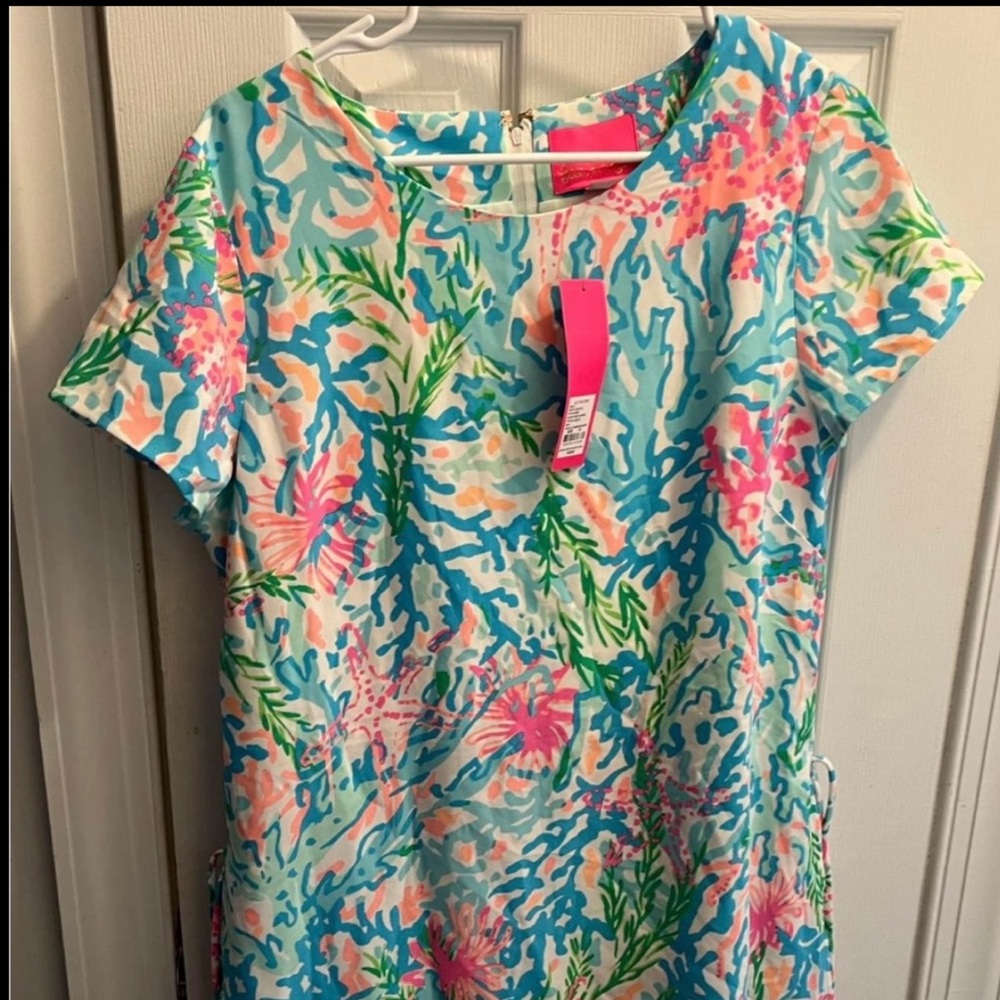 Lily Pulitzer Blanca Stretch Romper Coral Bay, 14